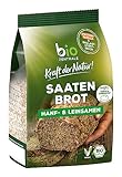 biozentrale Backmischung Saatenbrot Hanf & Leinsamen | 500 g Bio | schnell & einfach zuzubereiten | ballaststoffreich, Proteinquelle | ohne Mehl & ohne Hefe