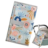 Mixnexorad Baby Wickelauflage, Wickelauflage Wasserdicht, Faltbares Reisezubehör mit Feuchttücherfach für Kinderwagen, und Mädchen, Eltern, Kinderzimmer, Kita, Krankenhaus und Flugzeug