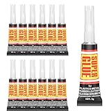 Tenacore 12 x Sekundenkleber Extra Stark, Superkleber, 3g Alleskleber, Schweißen Hochfester Ölkleber, für Metall Keramik Gummi Kunststoff Holz Leder