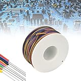 WENRERO 250M Wrapping Wire Kabel Bunt Isolierungs Test Verzinnte Kupfer Kabel 30 Awg Test Kabel PCB Jumper Wire Elektrischer Draht Kabel Kit 0.55mm Kupferkabel für für Laptop, Elektronischer Test