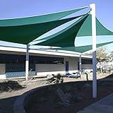 Dreieckiges Sonnensegel, 95 % UV-Block, atmungsaktives Garten-Terrassendach mit Seilen, für Veranda, Schwimmbad, Schutz für Pflanzen und Blumen, Sonnenschutz für Autoseitenfenster, Sonnensegel fü