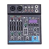 Professioneller Audiomixer Soundboard, Audio-Interface-Streaming-Mixer, Tragbares Kanal Digital USB Bluetooth Mischpult mit 3 Leistungsmodi, präzise Gesangsanpassung für Live-Streaming, PC (4)