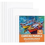 Leinwand zum Bemalen Set Aus 100% Baumwolle (10 Stück) Vorgespannte Weiße Künstler Leinwände zum Malen Strukturpaste Leinwand Malkarton- Geeignet für Acryl ölfarben Anfänger Studentin Künstlerin