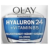 Olay Regenerist Hyaluron 24 Tagescreme (50 g) mit Hyaluronsäure, Vitamin B5 & Niacinamid, Gesichtscreme Damen, Feuchtigkeitsspendend für Strahlende Haut, ohne Parfum