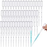100 Stück Pipette lang 3ml Pipetten Kinder Einwegpipetten Pipette Plastik Tropfpipette Kunststoff Dropper Transferpipetten für Labor Kinder & DIY Wissenschaft Kosmetik