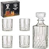 WOMA - Whiskey Karaffe Set - 5er & 7er Set - Whisky Gläser...