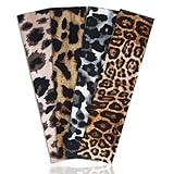 4 Pack Haarband Damen Sommer,Haarbänder Leopardenmuster,Stirnband,Elastisch Headband Unisex,Atmungsaktivität und Schweißabsonderung,Baumwolle Yoga,Laufen,Fitness