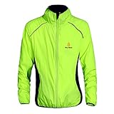 WOSAWE Herren Fahrradjacke Winddichte wasserdichte MTB Mountainbike Jacket Für Radfahren, Joggen & Wandern (Grün XXXL)