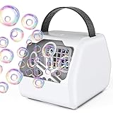 PANACARE Tragbare Seifenblasenmaschine, Professional Automatische Bubble Machine mit 400ml Super Tank/Blasen in Blasen/Griff, 8000+ /Min Kinder Outdoor Geschenk für Hochzeit/Geburtstag/Bühne/Party