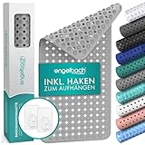 Engelbach® Badewannenmatte rutschfest Inkl. 2 Haken zum Trocknen 88x40cm - Antirutschmatte Badewanne 100% BPA-Frei - Badewanneneinlage schimmelresistent & maschinenwaschbar
