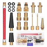 HAPPY FINDING Fahrradventil Adapter Set - 30 Teile, Hochwertige Ventiladapter für Luftpumpe und Kompressor, Fahrradpumpenzubehör für DV AV SV