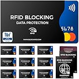 TÜV geprüfte RFID Blocker NFC Schutzhüllen (12 Stück)...