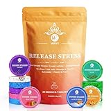 MR MIRYE Duschbomben Aromatherapie, 20-Pack Bio-Duschdampfer mit ätherischem Öl, Teebaum, Orange & Vanille, Meersalz, Lavendel, Pfingstrose & Birne Muttertagsgeschenke für Frauen und Männer