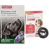 Zecken- & Flohschutz Halsband für Hunde | Zeckenschutz für Hunde | Reflektierendes Halsband gegen Zecken & Flöhe | Wasserfest | 1 STK & 17596 Floh- und Zeckenhalsband für Hunde, 60 cm