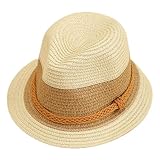 Bootshut, handgefertigt, Stroh, elegant, Sonnenüberraschung, Freundin für Urlaub, französische Strohhüte für Damen, beige, Einheitsgröße