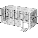 KESSER® Freigehege Gittergehege für Kaninchen aus Metallgitter XXL inkl. Tür Kleintiergehege Meerschweinchen Gehege Freilauf, Kleintierkäfig Laufgitter Hasenstall für Innen - draußen