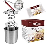 BIOWIN SCHINKENKOCHER 0,8kg Set: Schinkenform +Thermometer Rostfreier Schinkenkocher zum Schinken Beuteln für die Herstellung von hausgemachtem Aufschnitt Schinkenpresse für Gesunde Wurst