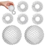 Zocipro 2 Stück Skills Magnetic Acupressure Balls 32 mm mit 5 massageringe für finger, Massageball Magnetisch, Igelbälle Massagebälle,Igelball Massage Set für Stress Relief oder Massage