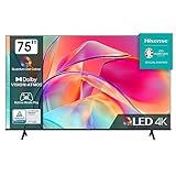 Hisense 75E7KQ QLED Smart TV 189 cm (75 Zoll), 4K, HDR10, HDR10+ decoding, HLG, Dolby Vision, DTS Virtual, 60Hz Panel, Bluetooth, Alexa Built-in, VIDAA Voice, anthrazit