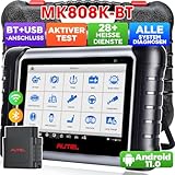 Autel MaxiCOM MK808K-BT OBD2 Diagnosegerät Gleich wie MK808BT Pro 2024 Bidirektionaler Aufstockung des MK808S MX808S, BT Ver. von MX900, Aktiver Test, 28+ Dienst, Alle System Scan-Tool, Batterie Test
