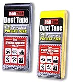 reditape Tasche Duct Tape 2er Pack | 4,8 cm X 5 Meter pro Flat Pack 1.88' wide x 5 yards long x 0.55' thick schwarz/gelb