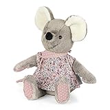 Sterntaler Spieltier Maus Mabel, Integrierte Rassel, Für Babys ab der Geburt, 25 cm, Grau/Mehrfarbig 3002001, S