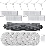 18 Stück Zubehör für Dreame L10s / L10 Ultra / L10 Prime Saugroboter mit 1 Hauptbürste 6 Wischtücher 4 Filter 6 Seitenbürsten 1 Reinigungsbürste