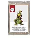 Rayher Lufttrocknender Ton, Beige, 1 kg, Modelliermasse, lufthärtend, weich, geschmeidig, ohne brennen, 3450102, 1000 g