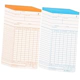 Hemobllo English Attendance Cards Doppelseitig Bedruckt Praktische Stempelkarten für Zeiterfassung und Bürobedarf Einfache Handhabung Kosteneffizient Geeignet für Unternehmen und