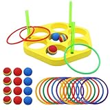 Poolring Wurfspiel - Schwimmendes Schaumstoff-Wurfspiel Für Pool | Schaumstoff Schwimmspielzeug Mit Bällen Motorikübungen Schwimmaktivitäten Für Familie Garten Und Sommer