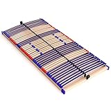 stabiler Lattenrost 100% BUCHE Lattenrahmen - nicht verstellbar, starr - SCHULTERFRÄSUNG, 7 Zonen, 42 Federleisten, Härte-Regulierung, Mittelgurt - FIX SLEEP BEST 42® unmontiert (70x200cm)