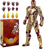 Ironman Mark 42 Modell Metall Textur Malerei Alle Gelenke Bewegliche 17.8 cm Sammel-Actionfigur (MK42)