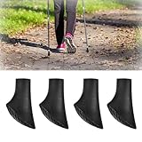 4 Stück Nordic Walking Stöcke Gummipuffe, Walking Stöcke Gummipuffer, Gummipuffer Nordic Walking Stöcke, Walking Pads Für Trekking Asphalt Kies Gebirge Mit Durchmesser (10mm)