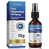 Reines Magnesiumöl-Spray, Magnesiumspray für Schlaf und Angst, 100 % rein und natürlich, glutenfrei, gentechnikfreies Magnesiumspray für Füße, magisches topisches Magnesium-Körperspray, 59,7 ml