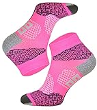 TODO RUNNING RAID - Quarter Laufsocken, Technisch, Anti-Blasen Polsterung, für Damen & Herren mit DryTex. Bunte Funktionssocken | Marathon | Trail | Joggen | Laufen | Running (39-42, Rosa)