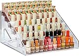 YIEZI Nagellack Aufbewahrung 84 Flaschen von 7 Schichten Sonnenbrille Acryl Display Rack ätherische Öle Halter klar Make-up-Organisator kein Werkzeug erforderlich Montage