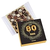 Herz & Heim® Lindt Pralinen zum 80. Geburtstag mit Namen und Glückwunschtext