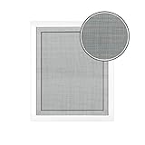 jarolift Fliegengitter Insektenschutz Fliegennetz für Fenster, ohne Bohren, Montage mit Klettband, Zuschneidbar, 110 x 130 cm, Schwarz