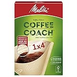 Melitta 6766425 Filtertüten Coffee Coach 1x4, braun, 40...