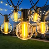 Lichterkette Außen Led Outdoor Strom - 20M 65FT G40 Glühbirnen Garten Balkon Beleuchtung Lights Party Lichterketten Pavillon Aussenlichterkette IP44 Wetterfest String Light Terrasse Gartenbeleuchtung