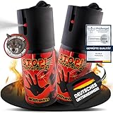 2 x Wilhelm Pfefferspray 40 ml Tierabwehr Selbstverteidigung CS Gas KO Spray hochdosiert (ca. 2 Mio. Scoville) effektives Verteidigungsspray