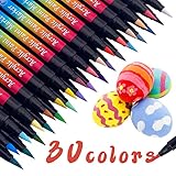 Withosent 30 Acrylstifte Marker Stifte, 1-6mm Acrylfarben Stifte für Steine Wasserfest, Permanent Marker Fein zum Bemalen Holz Glas Blumentopf Körper, Acrylmarker Pen für DIY Papier