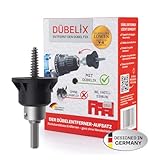 Dübelix Dübelentferner-Aufsatz | Entfernt Dübel rückstandslos - ganz ohne Wandschäden ! | Passend für jeden gängigen Akkuschrauber | Einfach und ohne handwerkliche Vorkenntnisse anwendbar