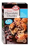 RUF Chocolate Chunks Vollmilch, backfeste Milchschokoladen-Tropfen, XXL Schoko-Stücke zum Backen, ideal für Muffins, Brownies und Cookies, glutenfrei, 1x100g