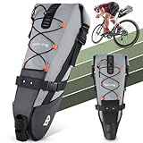 XIQI Fahrrad Satteltasche - 10L Wasserdicht Fahrradtasche Fahrradsitz Tasche - Bikepacking Satteltasche für MTB Rennrad Faltrad Mountainbike