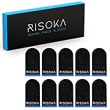 RISOKA® 10 Stück Gaming Finger Sleeves - Für Mobile Gaming - PUBG Finger Sleeve - Finger Sleeve Gaming - PUBG Mobile Gaming Finger Sleeve - Finger Handschuhe - Handy Daumen Trigger Touchscreen