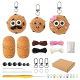 Häkelset für Anfänger, Häkelsets für Anfänger, Anfänger-Set, Häkelgarn und Hakenset, Strickzubehör mit Schritt-für-Schritt-Videos für Kinder, Erwachsene, Anfänger