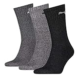 PUMA 6 Paar Unisex Crew Socks Socken Sportsocken MIT FROTTEESOHLE (43-46, anthrazit/grey)