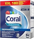 Coral Pro Formula Color Expertise Waschmittel Pulver, stark gegen Flecken, professionelle Formulierung, 180 WG - 8KG