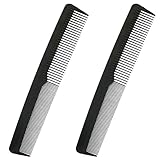 2 Stücke Kamm,haarkamm,Kamm Männer,Hair Comb,Herren Kamm,Haar Kamm,Haarkamm Männer,Styling Kamm,Multifunktionaler Friseur Kamm,Antistatischer,Breiter Zahnkamm+Feine Zahnung,18.3cm